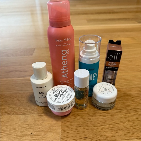 Beauty Bundle Lot Athena Club, Sol de Janeiro, e.l.f., Salt & Stone NWT - Picture 3 of 12